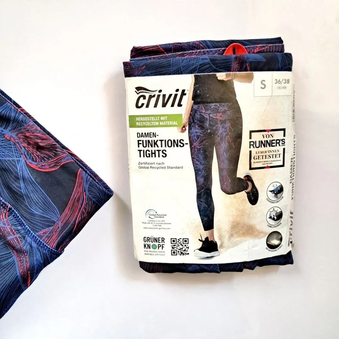 لگ کمر پهن زنانه برند آلمانی Crivit رانینگ سورمه ای